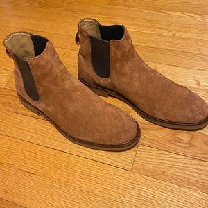 Clark Chelsea Boots - Tan Suede - Size 8 Mens